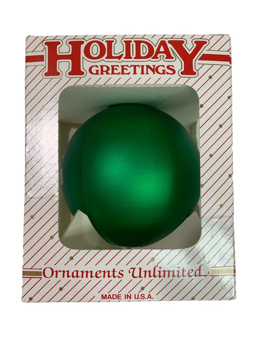 St. Mary of the Lakes 2000 Holiday Ornament Green Glass Ball