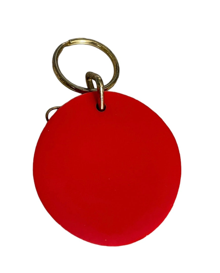 Betty Boop 1995 Hearst Corp Red Keychain Rubber Disk 2.5" Diameter
