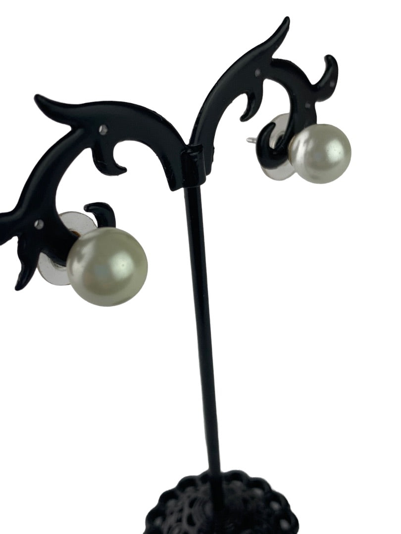 Faux Pearl Stud Post Pierced Earrings