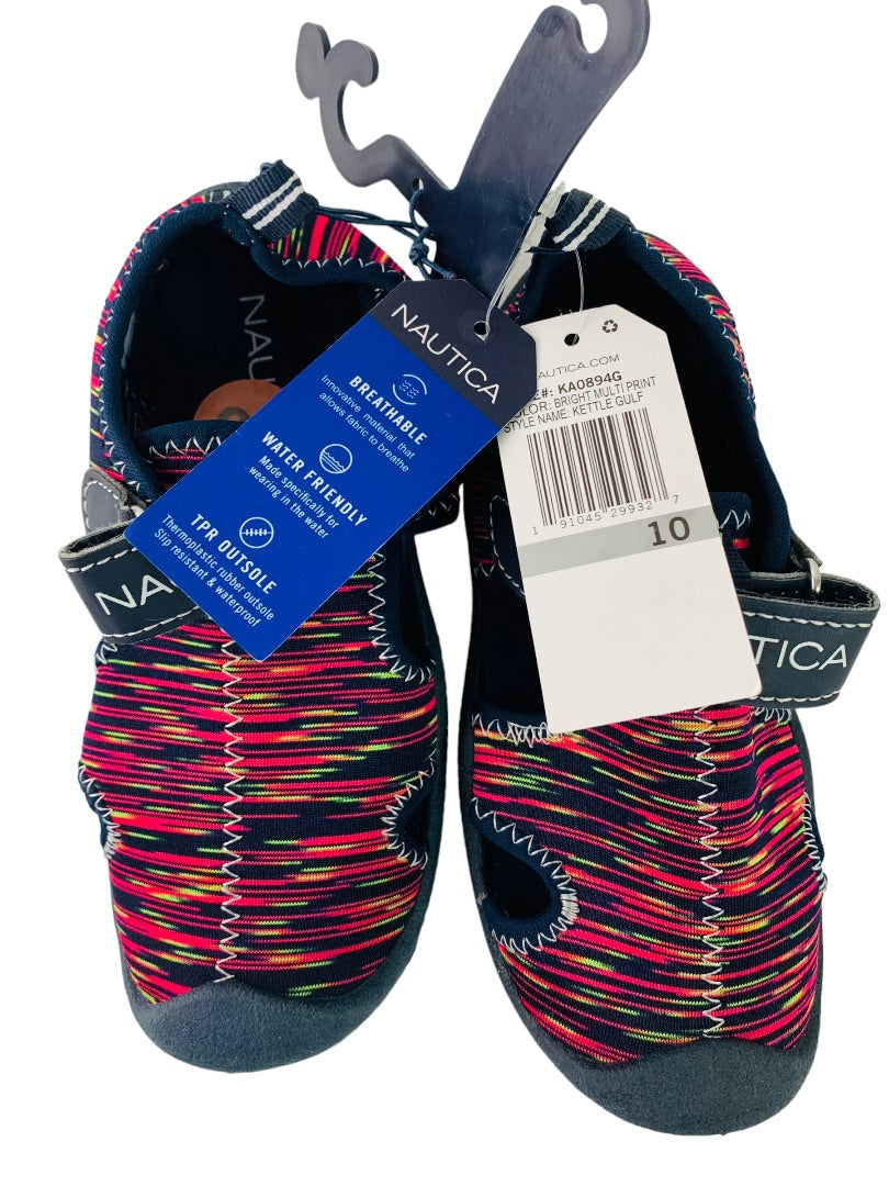 10 Nautica Toddler New Bump Toe Water Shoes Sandals Kettle Gulf Bright Pink