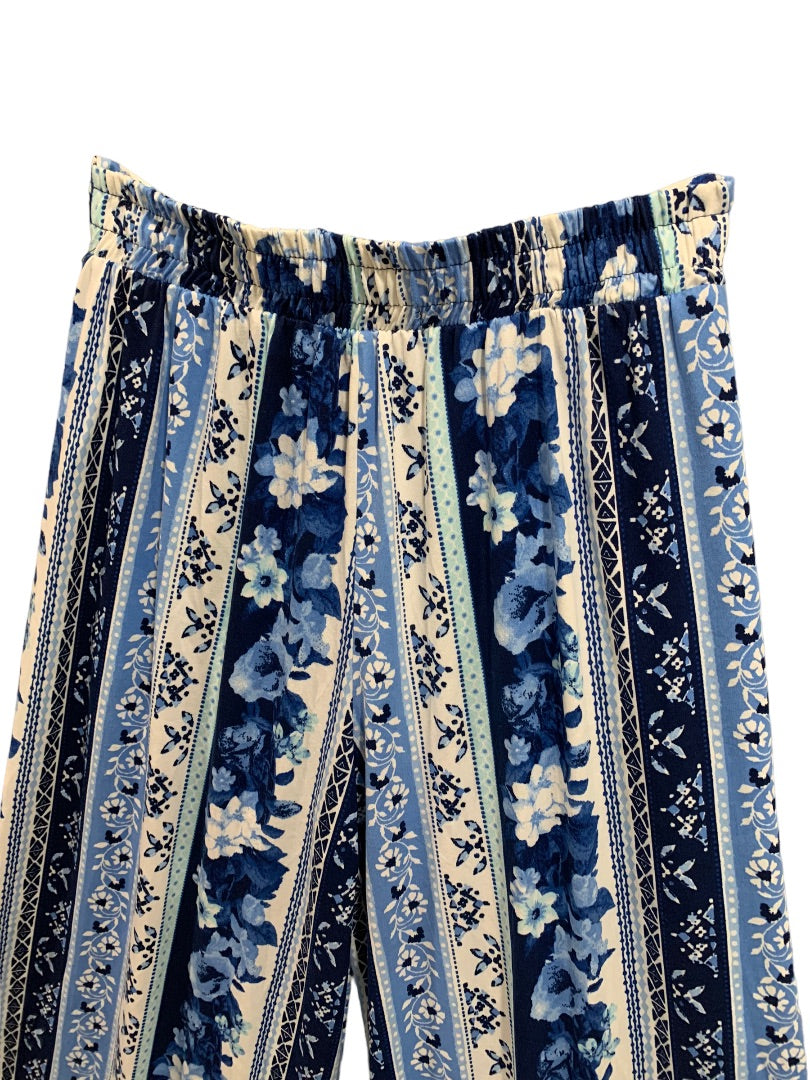 Small French Laundry Women's Jersey Knit Pull On Elastic Waist Pants Wide Leg