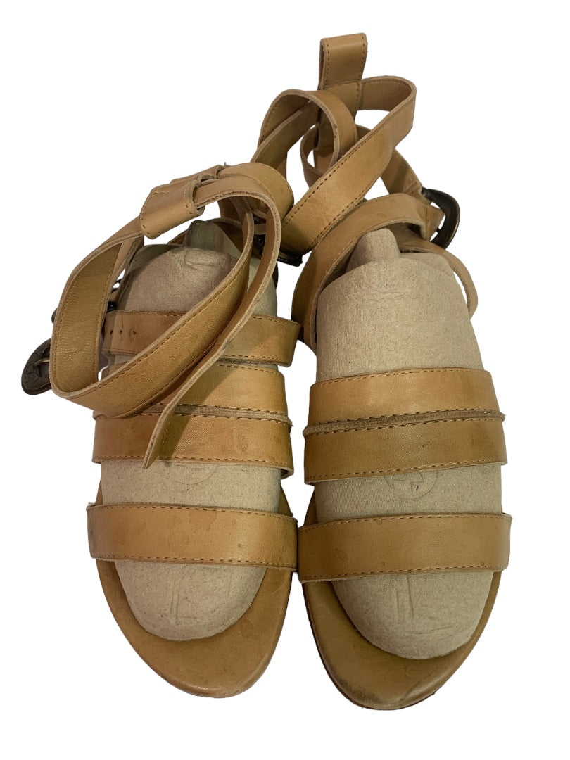 Size 37 AllSaints Spitalfields Leather Flat Ankle Strappy Gladiator Sandal