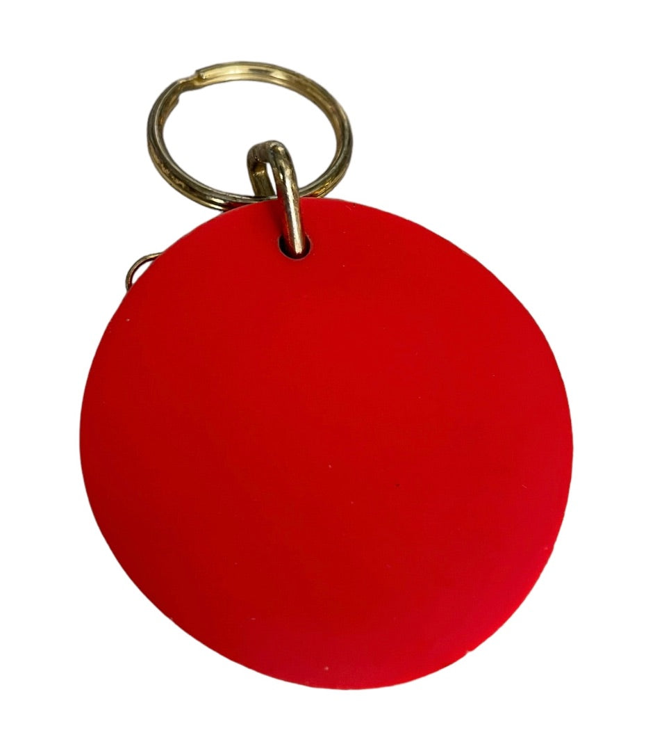 Betty Boop 1995 Hearst Corp Red Keychain Rubber Disk 2.5" Diameter