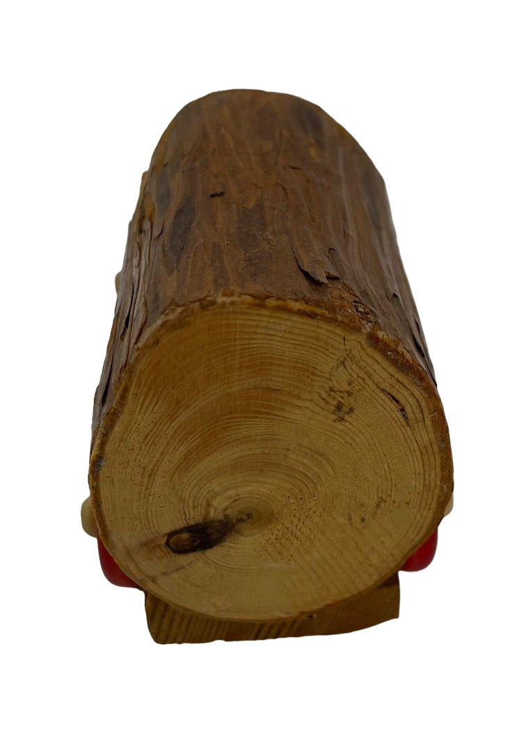 California Redwood Logger Wooden Toy Truck Red Wheels