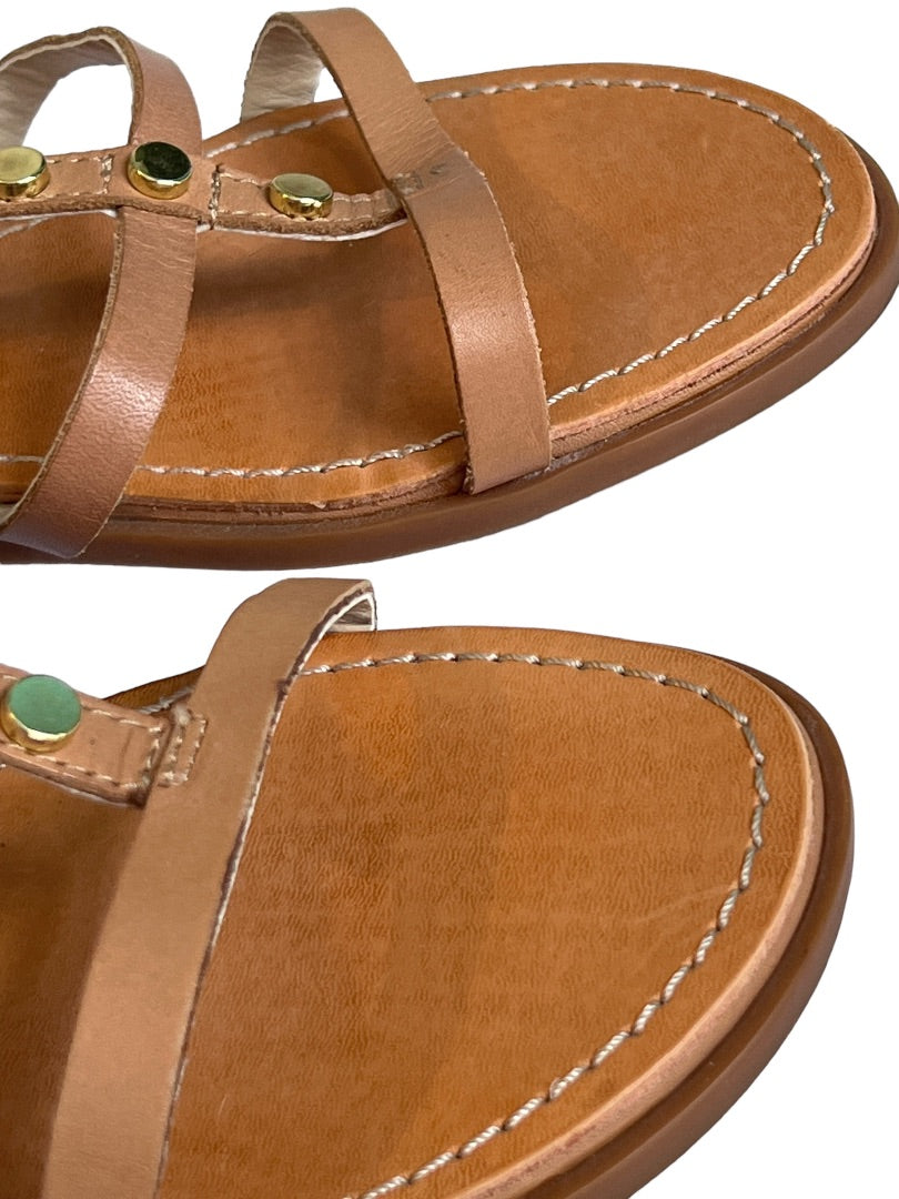 7.5 Seychelles Brown Leather Gladiator Strappy Sandals