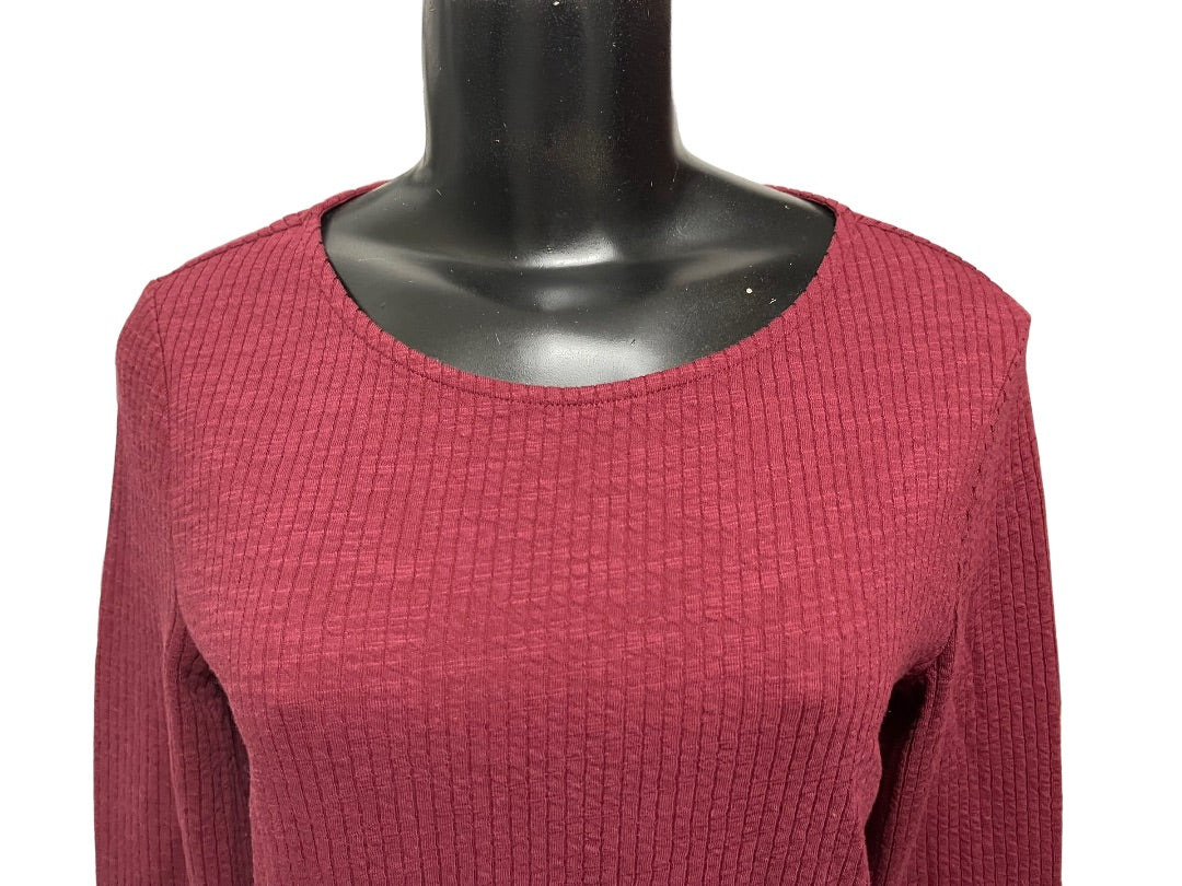XS Porridge Anthropologie Women's Ribbed Knit Poet Sleeve Top