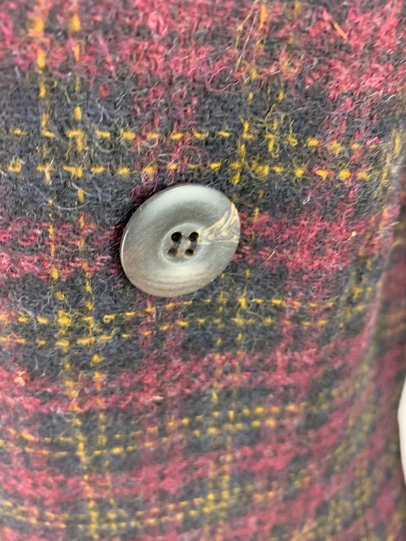 14 Andrea Viccaro Women's Wool Crop Blazer Suede Collar Y2K Vintage