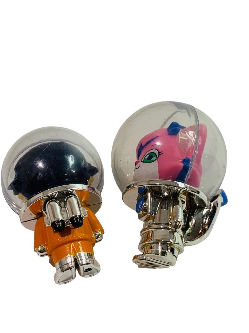 Ryans World Action Figures Alpha Alexa and Orange Astronuat 2.25"