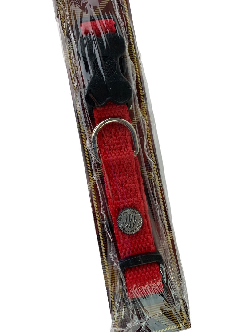 Small American Kennel Club Adjustable Dog Collar Small Red Style AKC15Red New