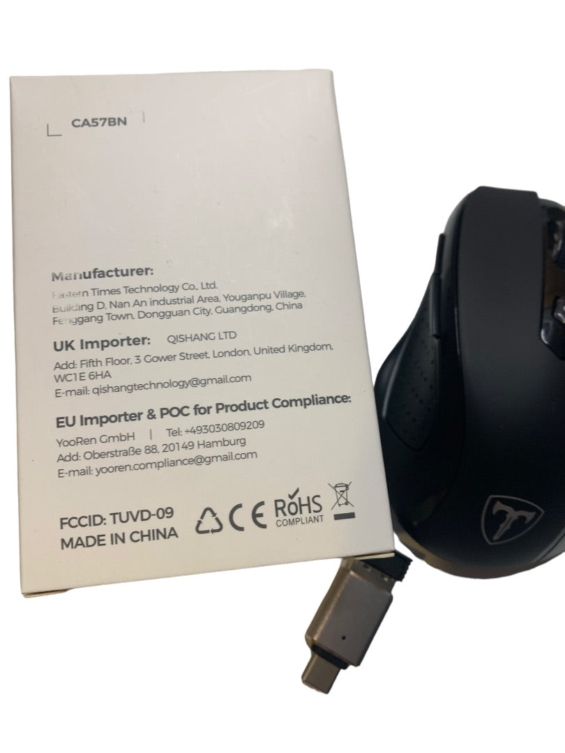 Wireless Mouse Model D-09 (CA57BN) Scroll Wheel Black with USB Receiver New