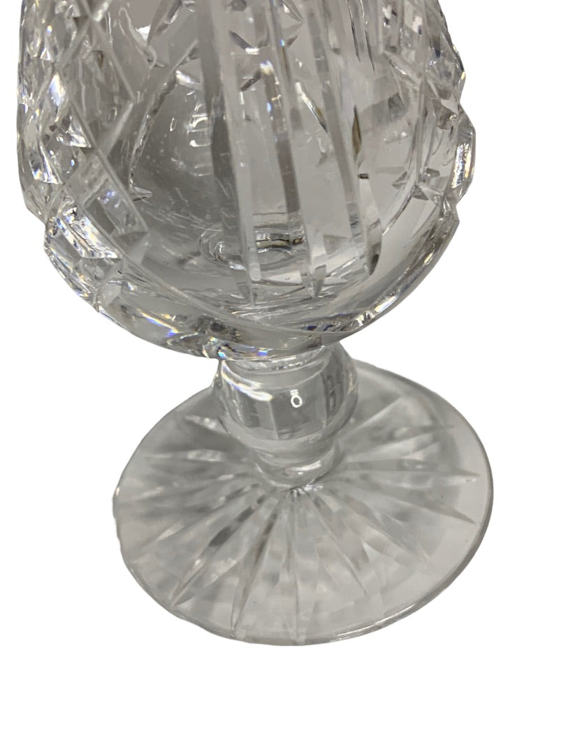 Vintage 1970s Crystal Footed Salt and Pepper Shakers Set 6.25 Inches