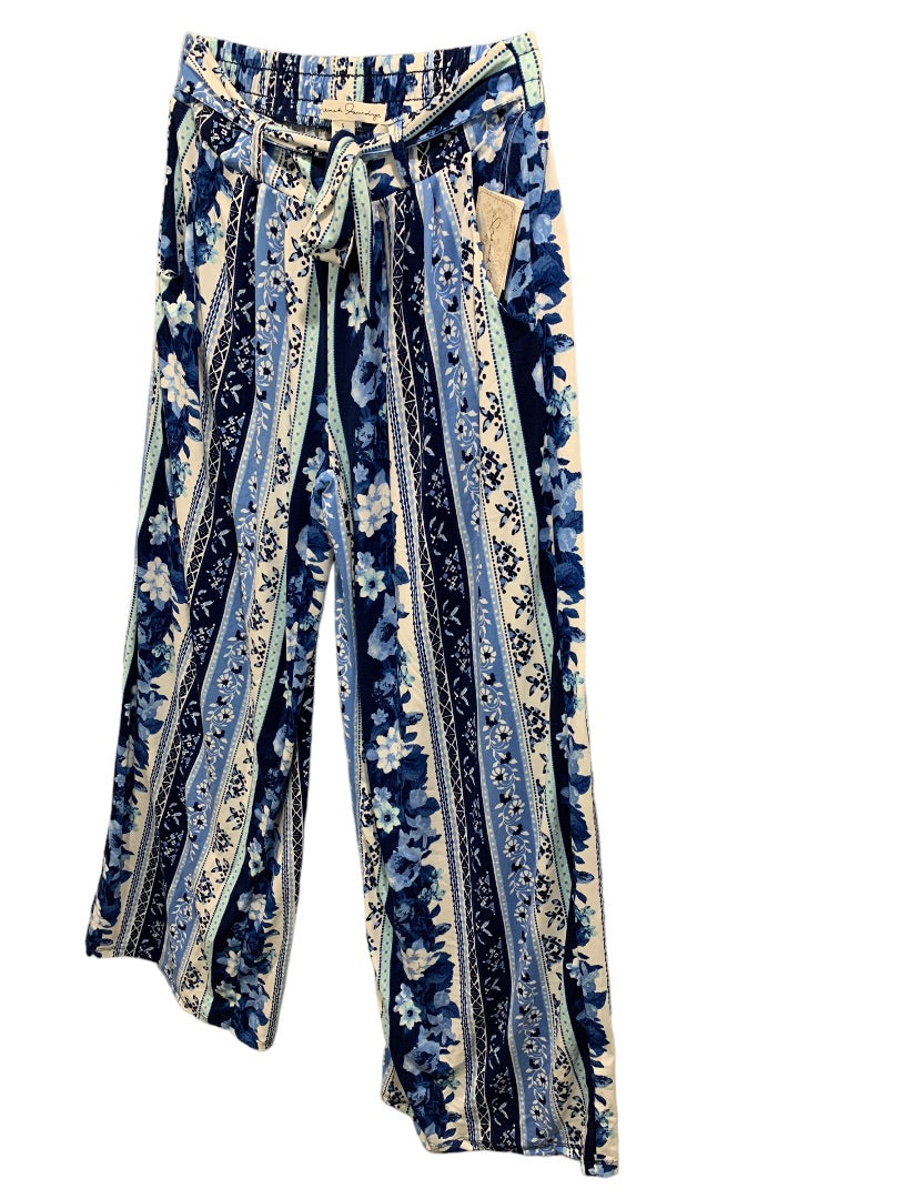 Small French Laundry Women's Jersey Knit Pull On Elastic Waist Pants Wide Leg