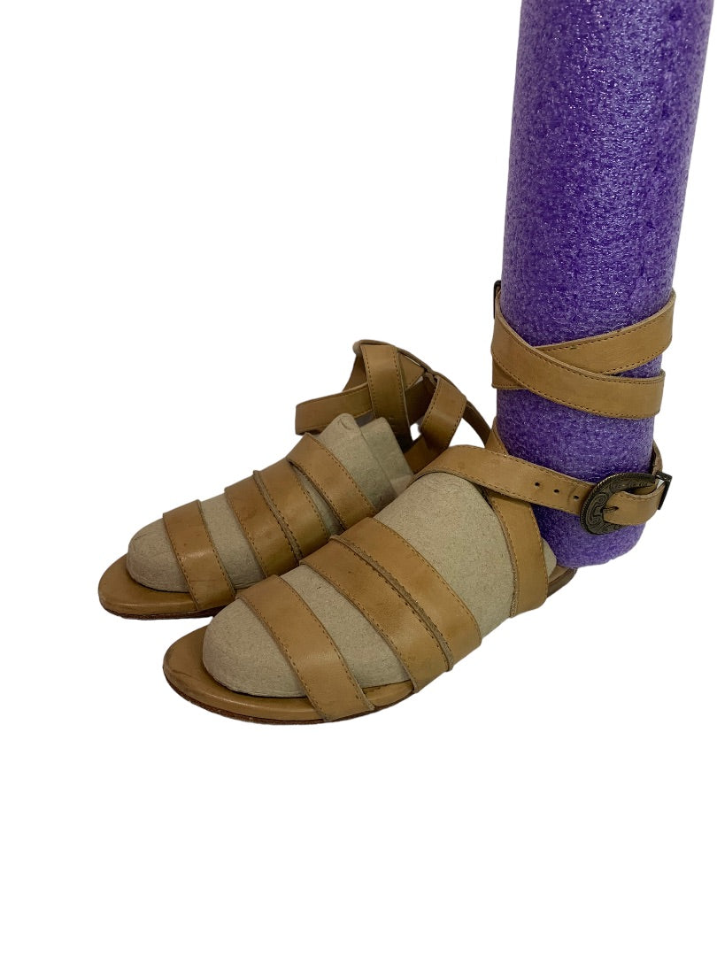 Size 37 AllSaints Spitalfields Leather Flat Ankle Strappy Gladiator Sandal