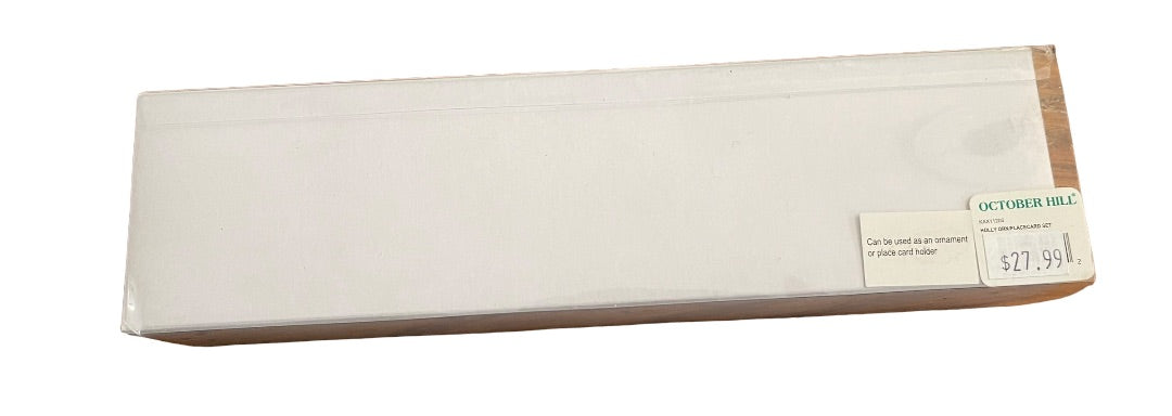 October Hill Holly Holiday Place Card Holder Ornament Set of 6