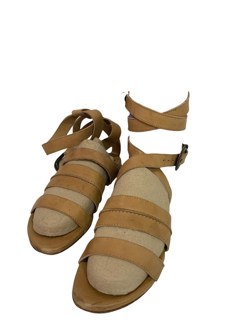 Size 37 AllSaints Spitalfields Leather Flat Ankle Strappy Gladiator Sandal