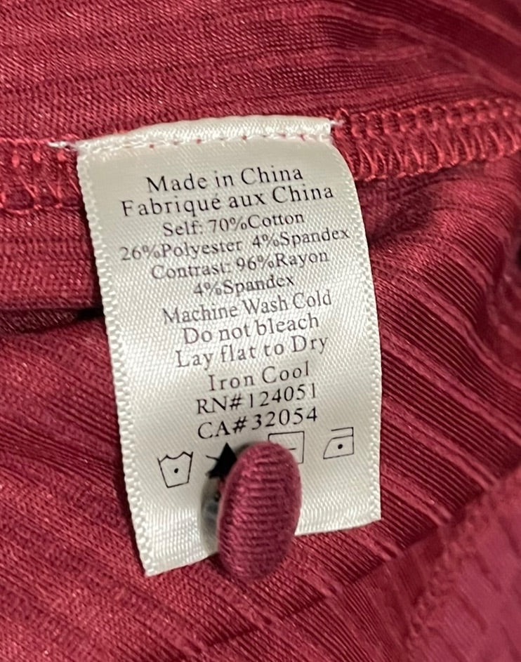 XS Porridge Anthropologie Women's Ribbed Knit Poet Sleeve Top