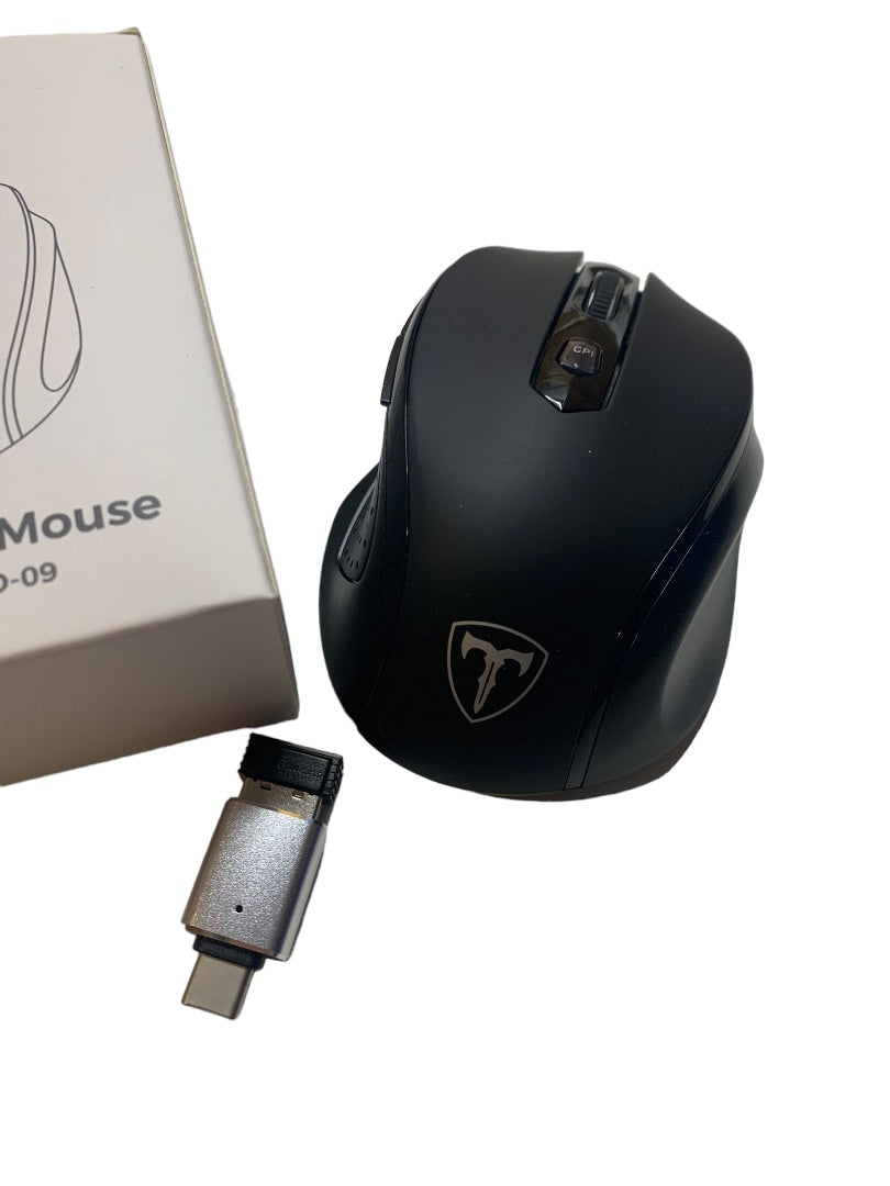 Wireless Mouse Model D-09 (CA57BN) Scroll Wheel Black with USB Receiver New