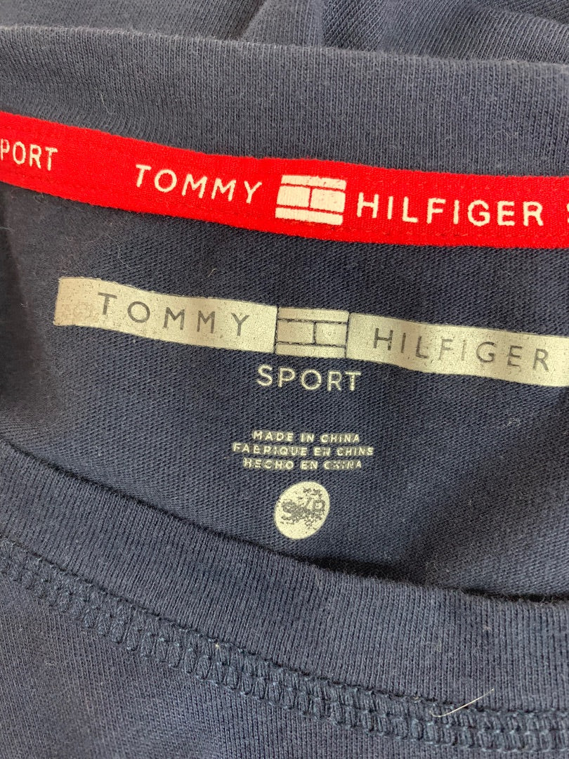 Small Tommy Hilfiger Women's Navy Blue Short Sleeve Logo Tshirt