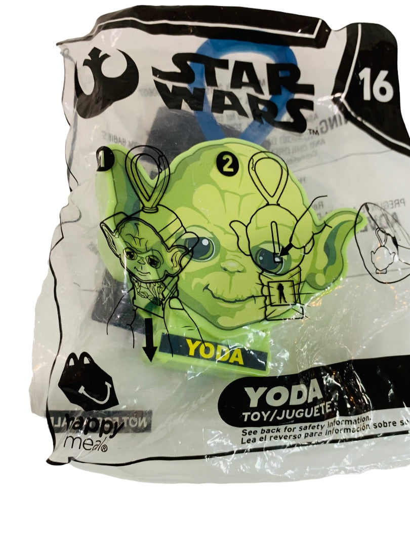 2019 McDonalds Star Wars Toys Yoda Luke Skywalker Sealed Clips