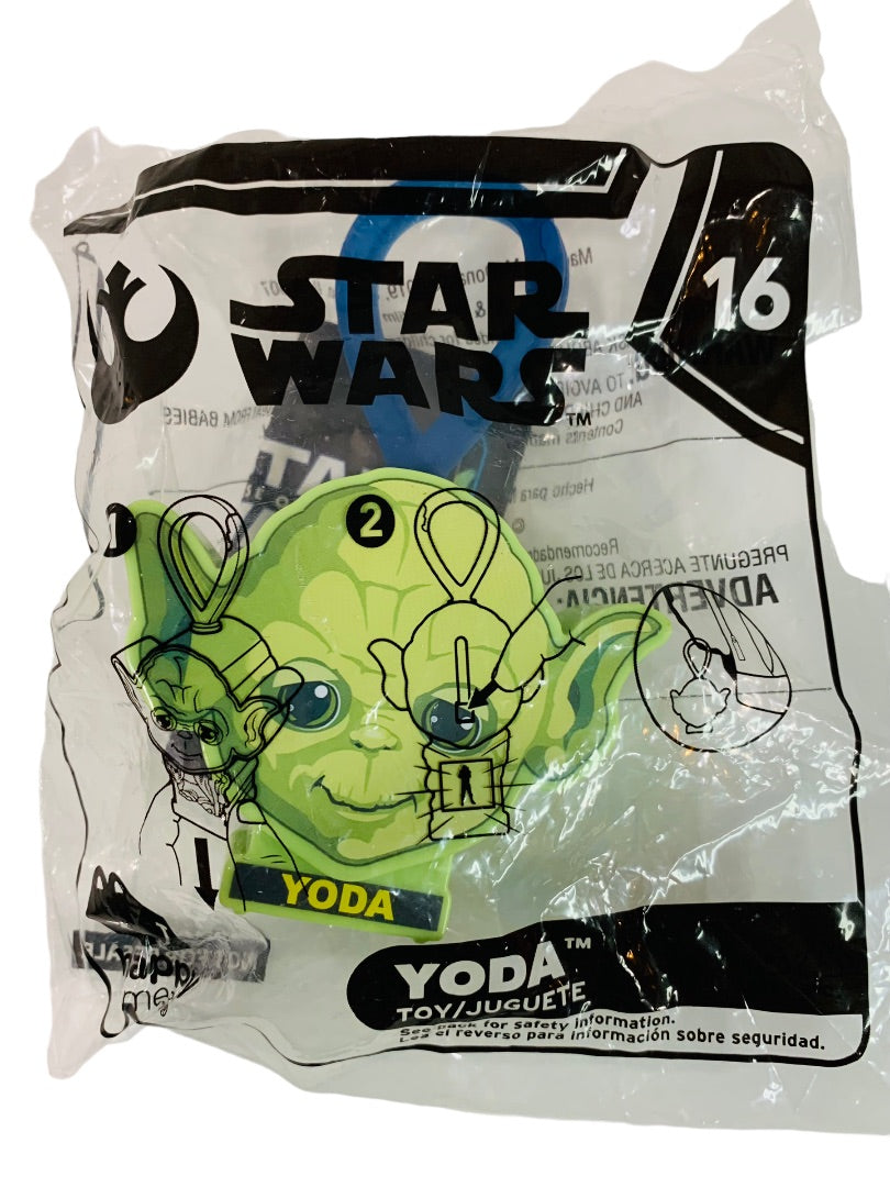 2019 McDonalds Star Wars Toys Yoda Luke Skywalker Sealed Clips