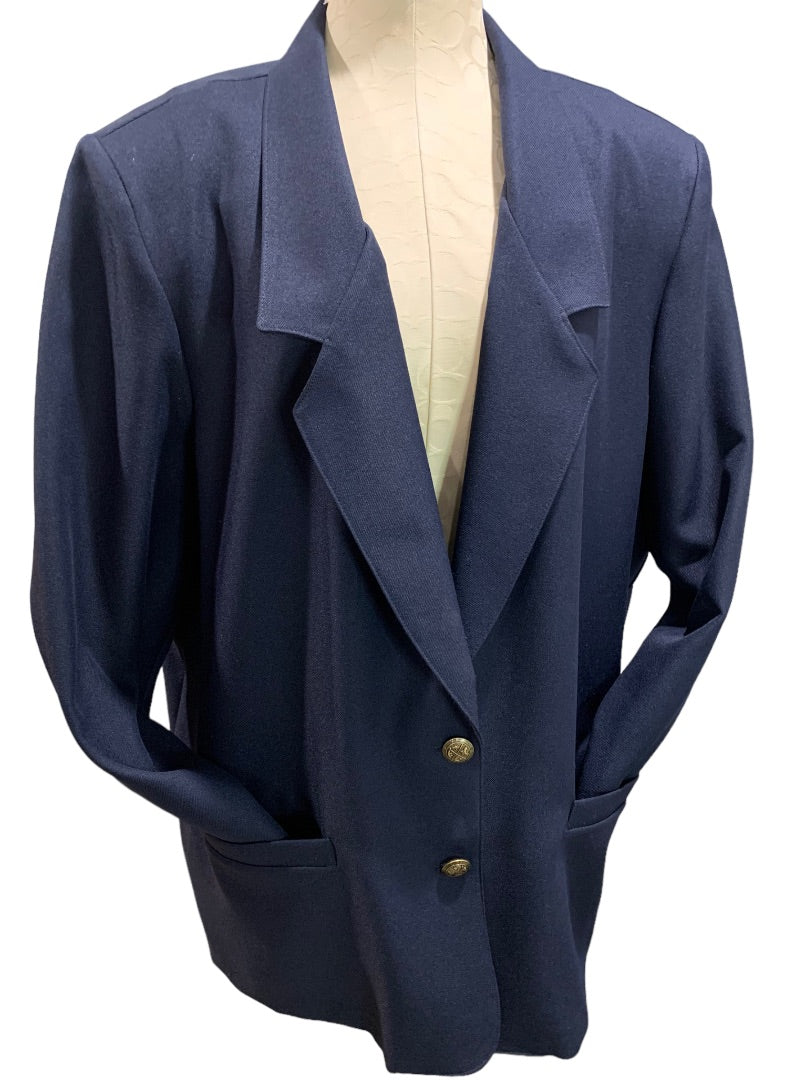 Size 24W Alfred Dunner Women's Navy Blue Blazer Plus Size