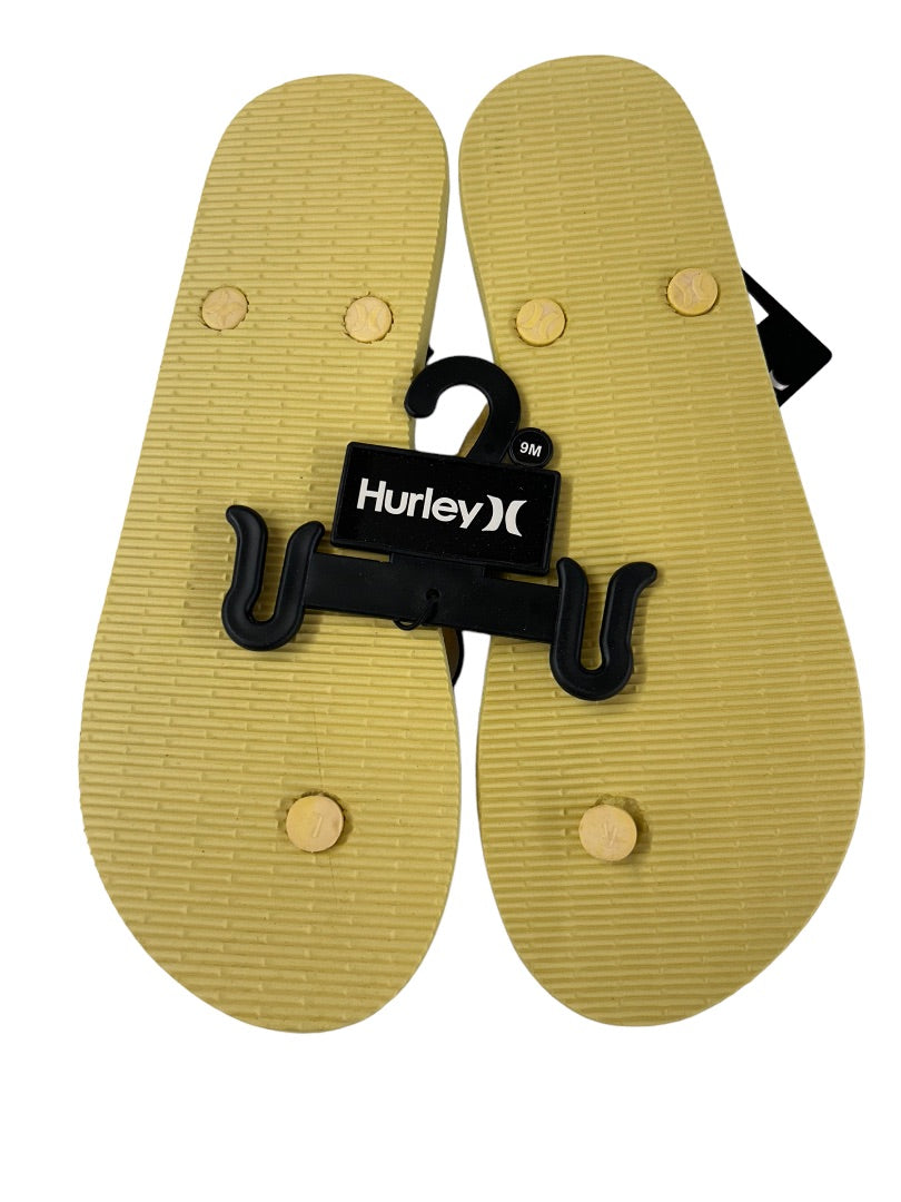 Size 9 Hurley Women's Water Color Sunshine Flip Flops New Thong Sandals