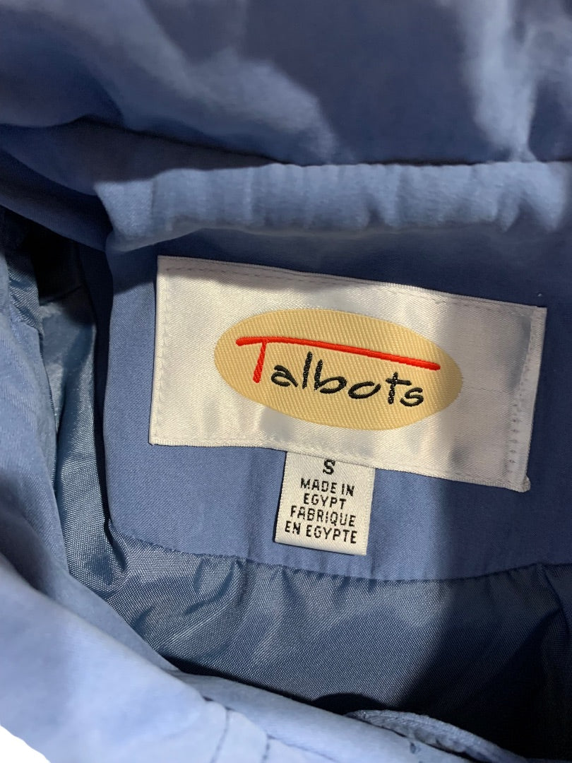 Small Talbots Women's Removable Hood Coat Jacket Button Up 1990s Vintage