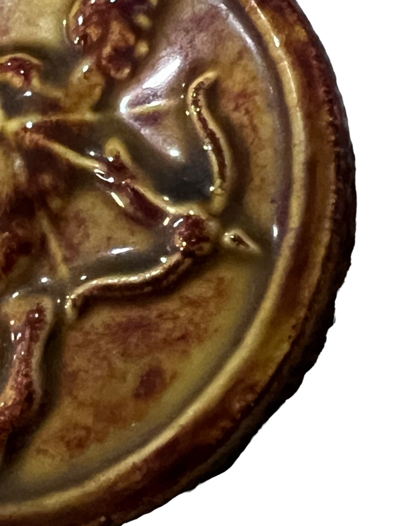 Glazed earthenware ceramic vintage inspired Zodiac Sagittarius Pendant Ornament