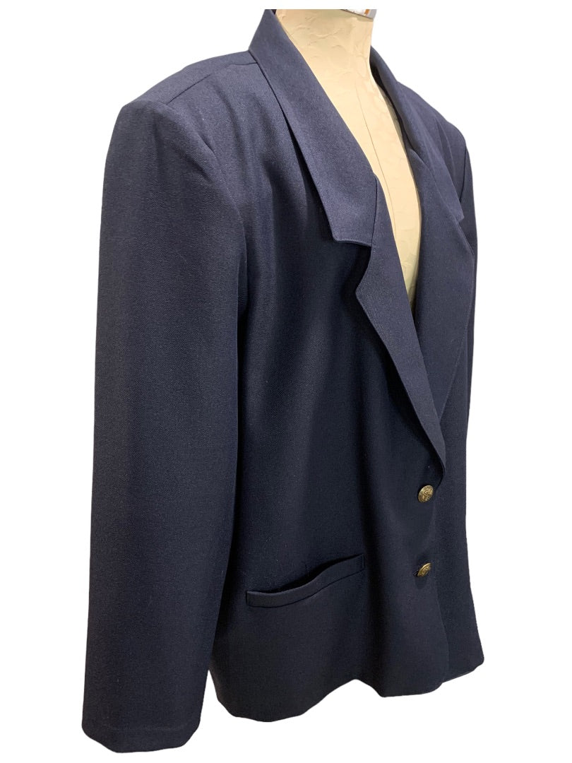 Size 24W Alfred Dunner Women's Navy Blue Blazer Plus Size