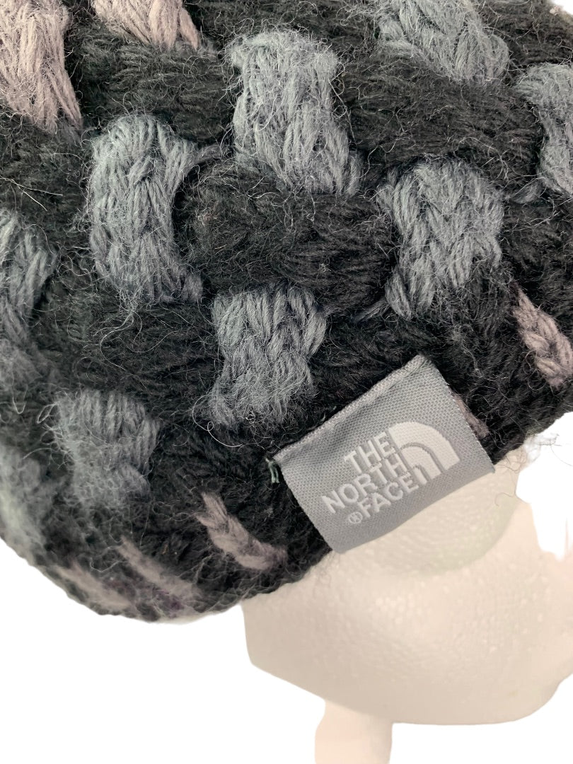 The North Face Adult Unisex Wool Blend Winter Beanie Hat Gray Black