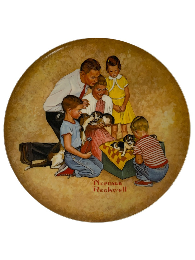 1979 "New Arrivals" Norman Rockwell Decorative Plate First Issue Continental Mint