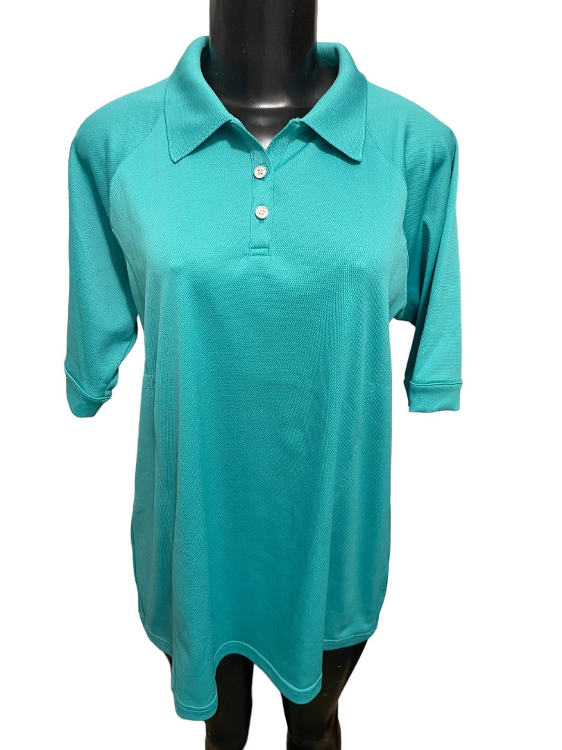 XXL Sport Haley Short Sleeve Collared Womens Top NWT