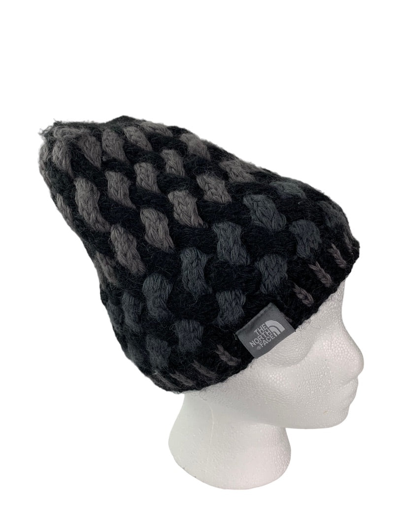The North Face Adult Unisex Wool Blend Winter Beanie Hat Gray Black
