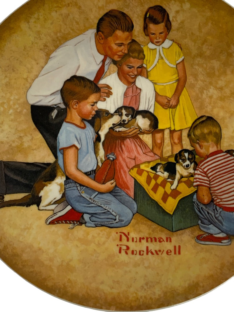 1979 "New Arrivals" Norman Rockwell Decorative Plate First Issue Continental Mint