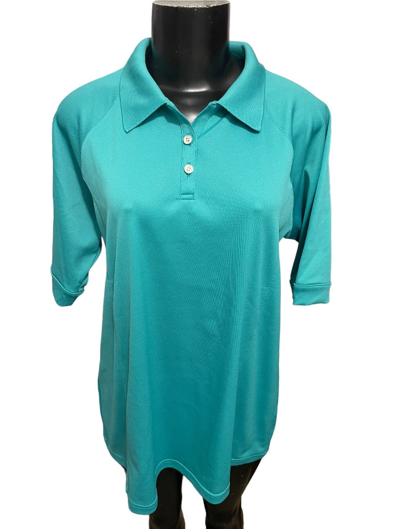 XXL Sport Haley Short Sleeve Collared Womens Top NWT