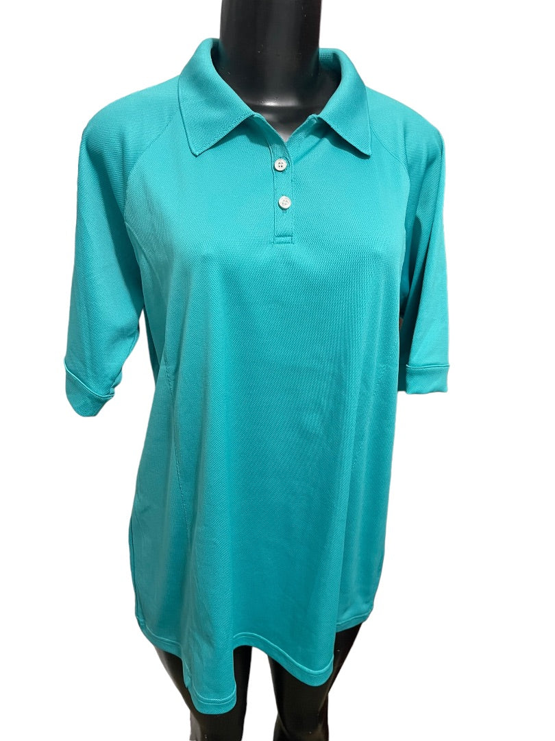 XXL Sport Haley Short Sleeve Collared Womens Top NWT