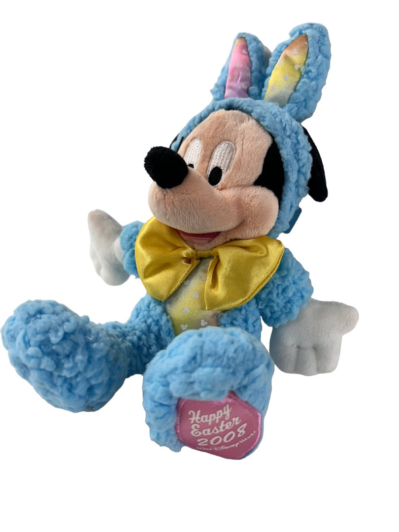 2008 Easter Mickey Mouse Plush Stuffed Animal Mickey Bunny Disney 11"h