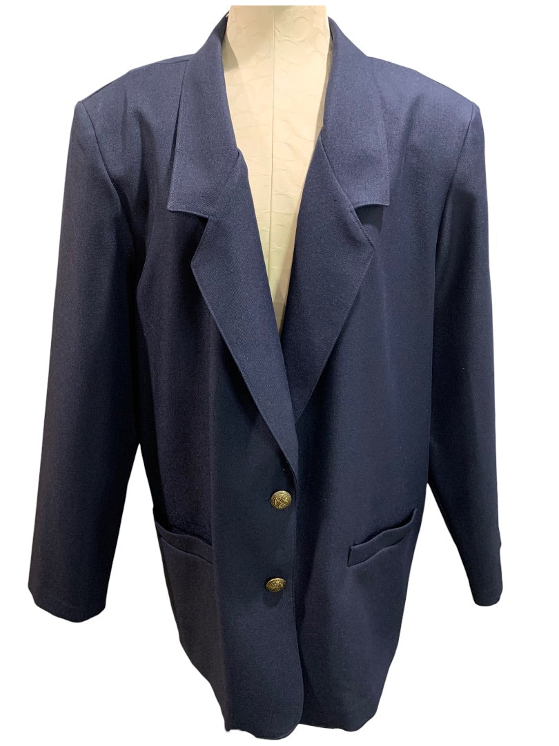 Size 24W Alfred Dunner Women's Navy Blue Blazer Plus Size