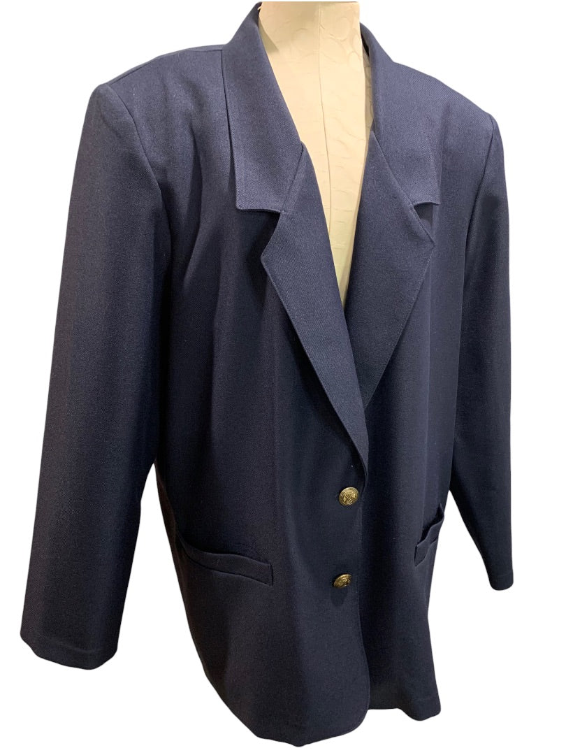 Size 24W Alfred Dunner Women's Navy Blue Blazer Plus Size