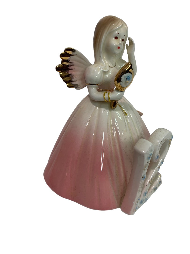 Josef Original 12 Years Porcelain Birthday Angel Girl Figurine 5.5"h Hang Tag