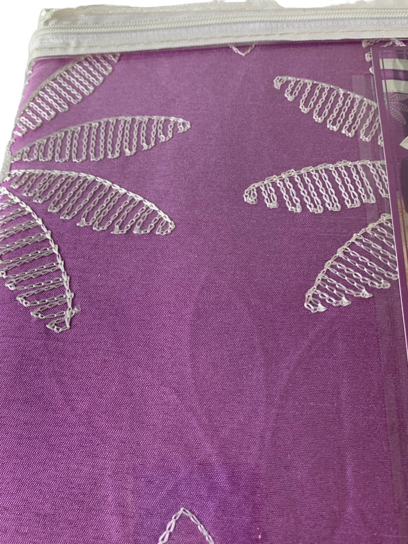 Popular Bath Daisy Stitch Lilac Shower Curtain 70" X 72" 100% Polyester New
