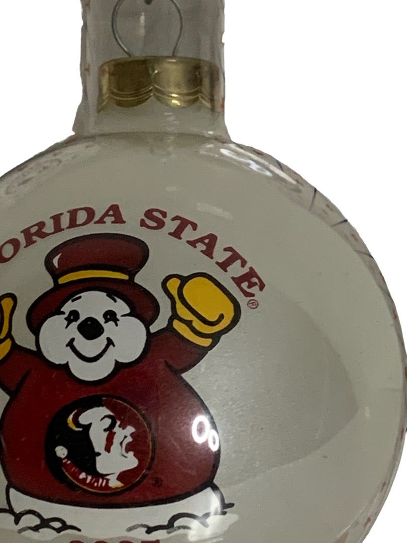 2005 Florida State Holiday Glass Ball Ornament Topperscot