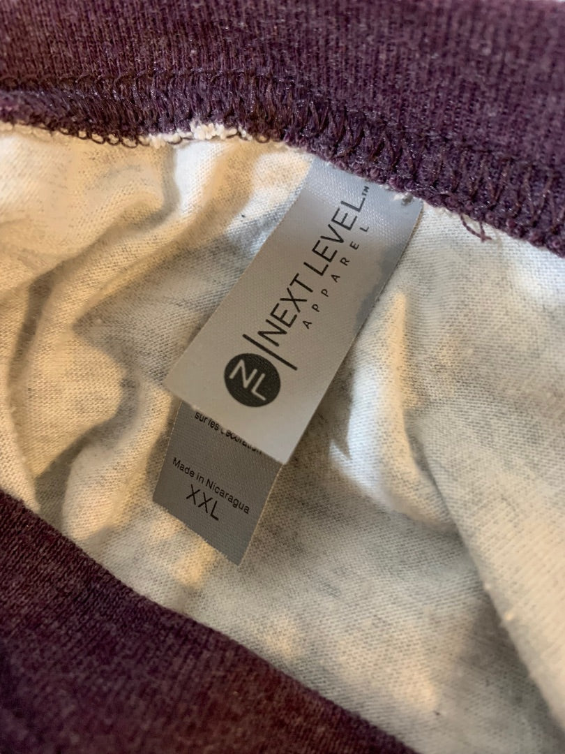 XXL Next Level Women's Jersey "Yoga Home Conshohocken" Gray Purple