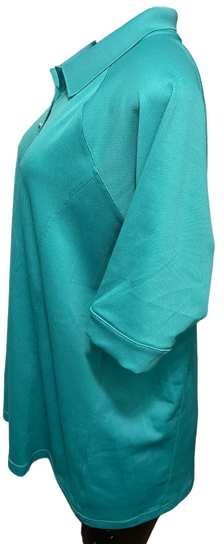 XXL Sport Haley Short Sleeve Collared Womens Top NWT