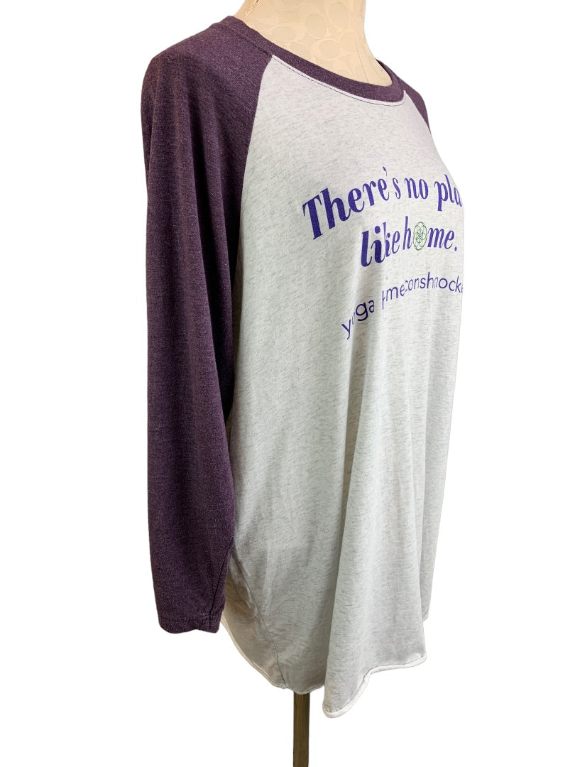 XXL Next Level Women's Jersey "Yoga Home Conshohocken" Gray Purple