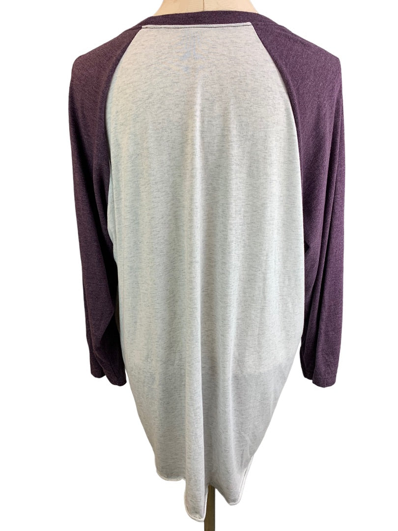 XXL Next Level Women's Jersey "Yoga Home Conshohocken" Gray Purple