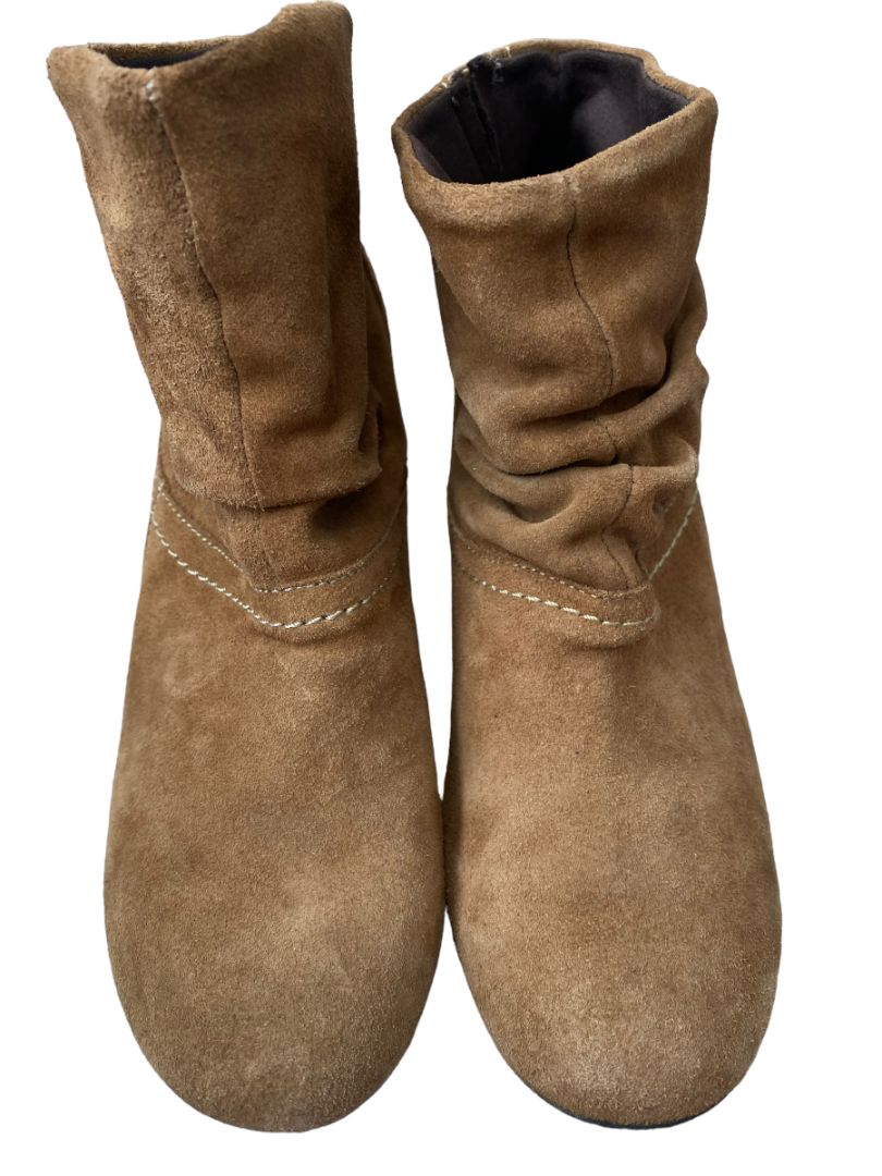 9.5 (40) Pikolinos Turin Brown Suede Ankle Booties Boots