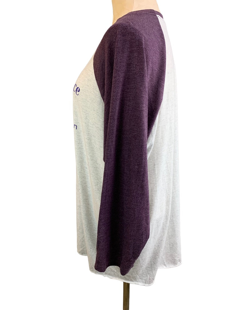 XXL Next Level Women's Jersey "Yoga Home Conshohocken" Gray Purple