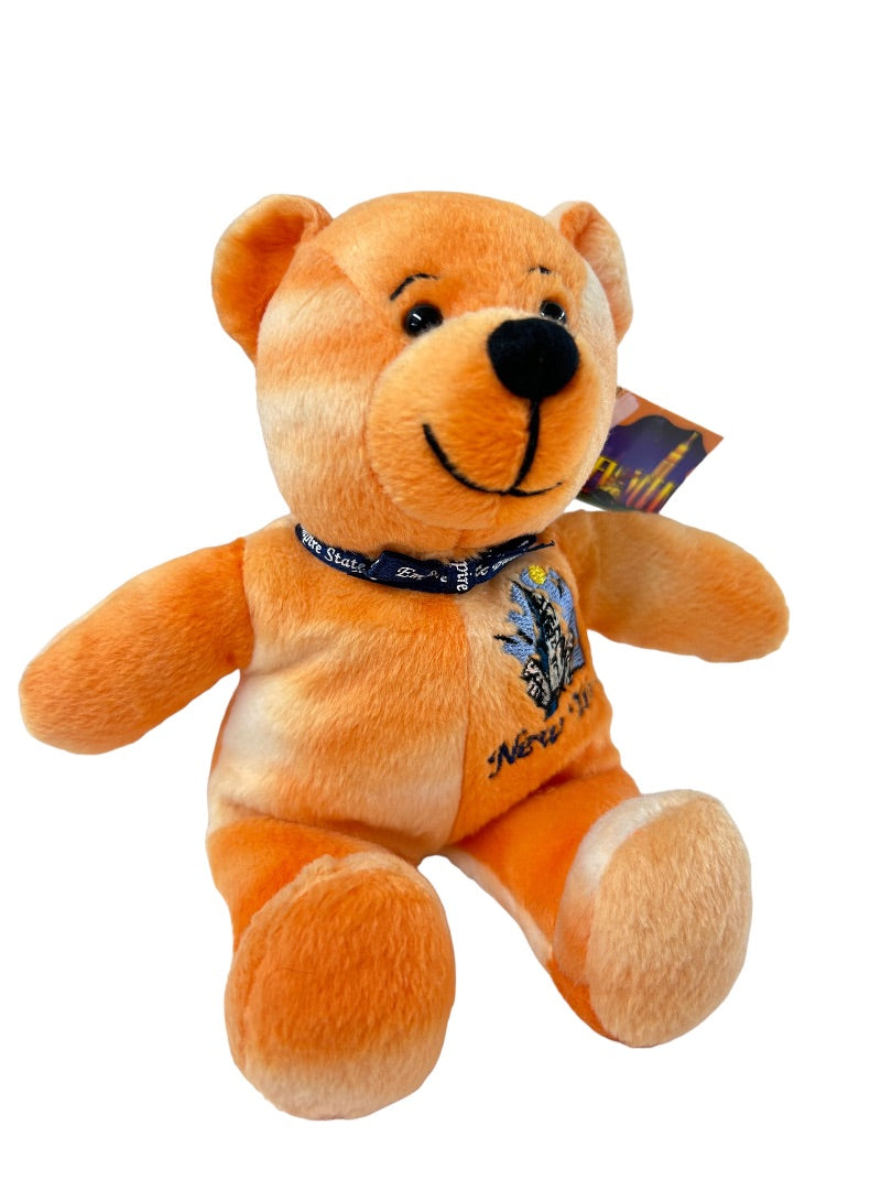 Symbolz The Big Apple Stuffed Animal Beanie Plush New York Orange Bear with Tag 7.5"