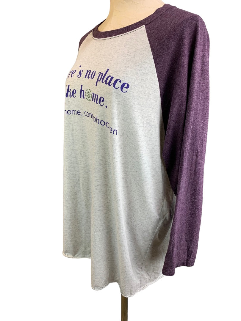 XXL Next Level Women's Jersey "Yoga Home Conshohocken" Gray Purple